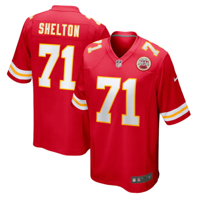 mens nike danny shelton red kansas city chiefs game player jersey